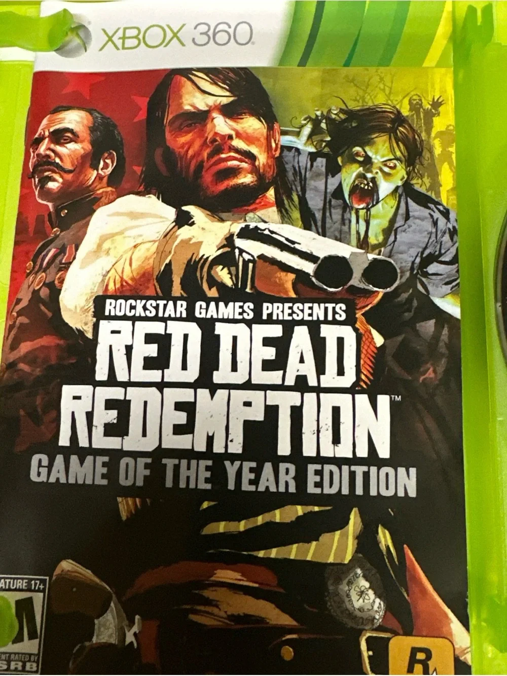 Microsoft Xbox 360 Red Dead Redemption Disc with Green Case